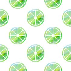 Seamless pattern with green limes