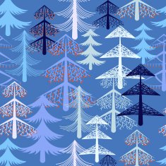 Seamless pattern with Christmas trees N22