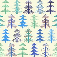 Seamless pattern with Christmas trees N23
