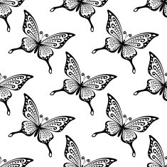 Seamless pattern of butterflies N12