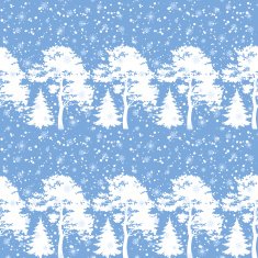 Seamless trees silhouettes and snow N2