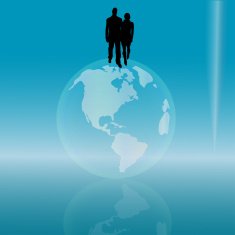 Vector silhouette of couple N376