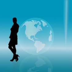 Vector silhouette of woman N483