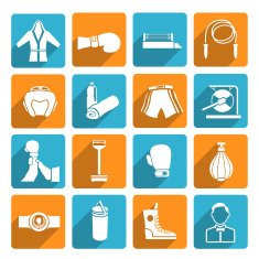 Set of boxing icons N3