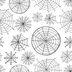Seamless pattern with spiderweb