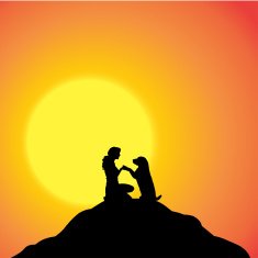 Vector silhouette of woman N486