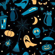 Seamless vector Halloween pattern N2