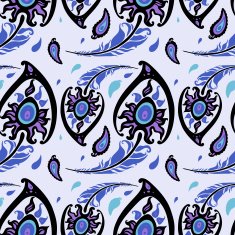 Beautiful peacock Feathers Seamless background N11