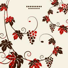 Two credits grape vines background