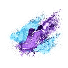 Sneaker Splash Paint Shoes Run Concept Vector N2