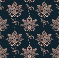 Pink paisley seamless floral pattern