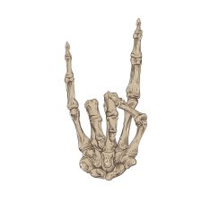 Skeleton hand heavy metal vector illustration N3