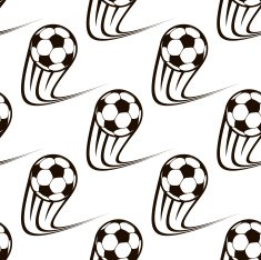 Seamless pattern of zooming soccer balls