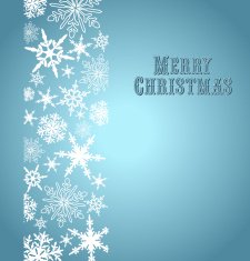 Snowflakes Merry Christmas Card N6