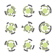 Collection of different graphic elements for design N3