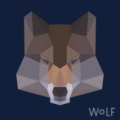 abstract polygonal geometric wolf background