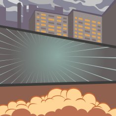 City comics book vector illustration