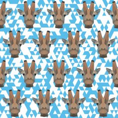 Polygonal giraffe pattern seamless background