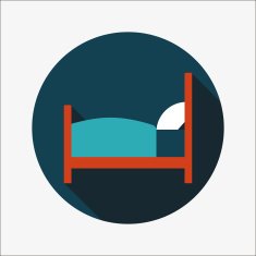 Hotel flat icon with long shadow N16