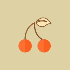 Cherry Food Flat Icon