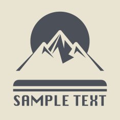 Mountain icon or sign N3