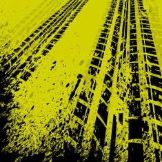Yellow tire track background N7