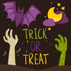 Trick or treat Halloween card