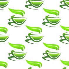 Steaming cups of green tea