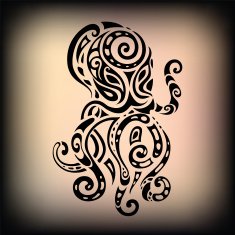 Ocean octopus Ethnic pattern