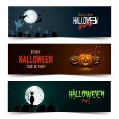 Happy Halloween banner set