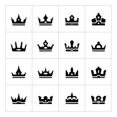 Set icons of crown