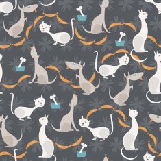Cat and dog Seamless background pattern