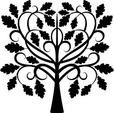 Decorative oak in black