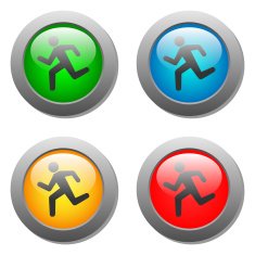 Running man icon on buttons