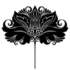 Beautiful Decorative Flower with Leaves (Vector) N29