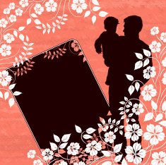Grunge father floral background N2