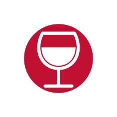 Wine glass simplistic black and white vector icon