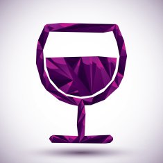 Violet peace geometric icon made in 3d modern style