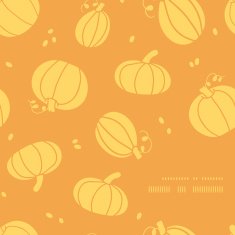 Thanksgiving golden pumpkins frame corner pattern background