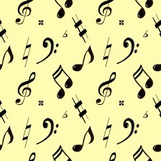 Seamless Pattern with music notes