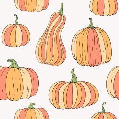Pumpkin seamless pattern N7