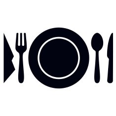 Cutlery setting on table - VECTOR