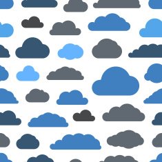 Abstract clouds seamless pattern