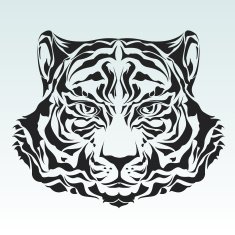 Tiger Head Silhouette N7