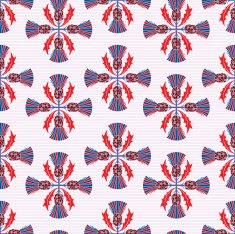 Stencil Style Scottish Thistle Seamless Pattern N18