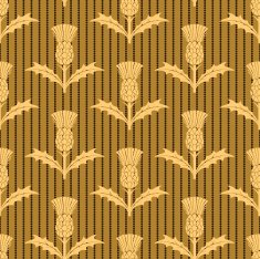 Stencil Style Scottish Thistle Seamless Pattern N19