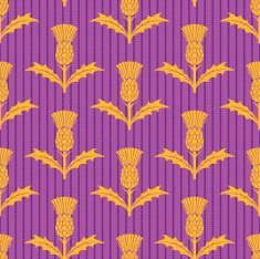 Stencil Style Scottish Thistle Seamless Pattern N20