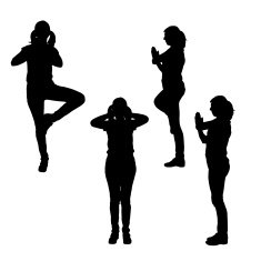 Vector silhouette of a woman N1982
