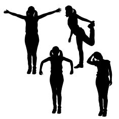 Vector silhouette of a woman N1983