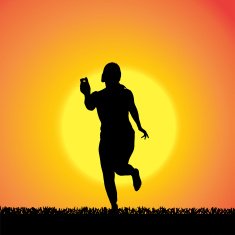 Vector silhouette of woman N493